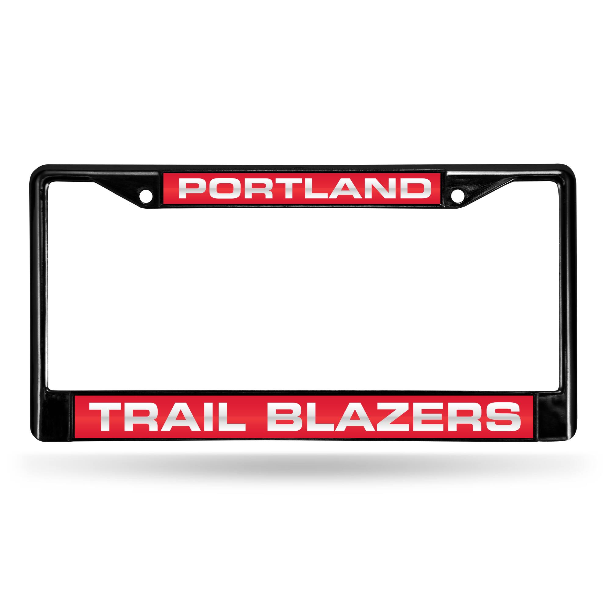Portland Trail Blazers Basketball Black Metal Laser Cut License Plate Frame