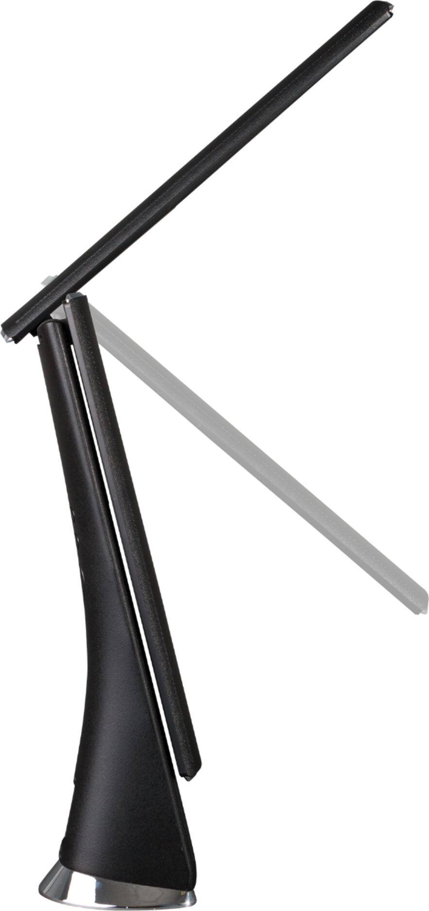 Alt View 16. OttLite - Rise LED Desk Lamp w/ LCD Smart Display, USB Charging Port, 3 Brightness Settings, 3 Color Temperatures & Foldable Shade - Black.