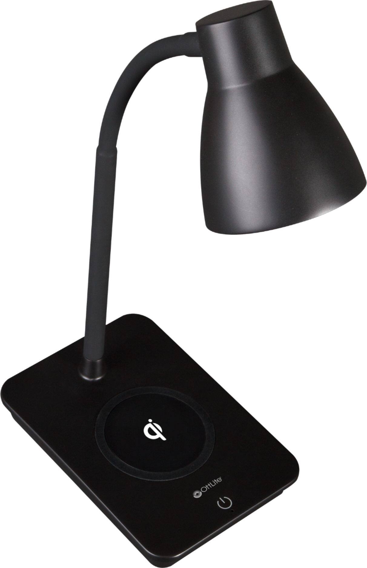 Alt View 12. OttLite - Infuse Adjustable LED Desk Lamp with Qi Charging, Three Brightness Settings, & Clear Sun Technology - Black.