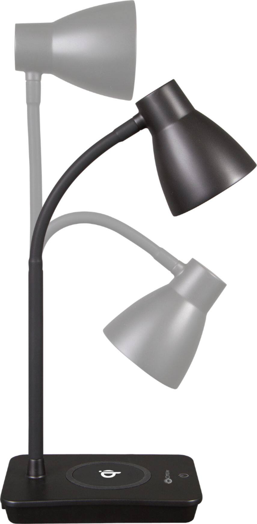 Alt View 16. OttLite - Infuse Adjustable LED Desk Lamp with Qi Charging, Three Brightness Settings, & Clear Sun Technology - Black.