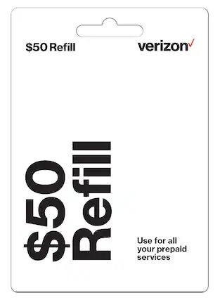 Front. Verizon - $50 Prepaid Card.