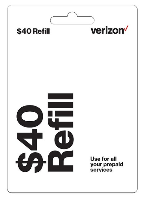 Front Zoom. Verizon - $40 Prepaid Card [Digital].