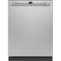 Café - Top Control Built-In Dishwasher with Stainless Steel Tub, 3rd Rack, 39dBA - Stainless steel - Front_Zoom
