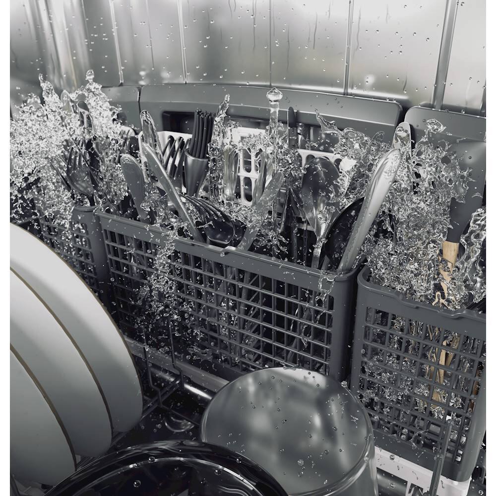 Alt View 19. Café - Top Control Built-In Dishwasher with Stainless Steel Tub, 3rd Rack, 39dBA, Customizable - Stainless steel.