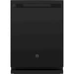 GE - Top Control Built-In Dishwasher with Stainless Steel Tub, 48dBA - Black - Front_Standard