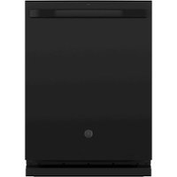 GE - Top Control Built-In Dishwasher with Stainless Steel Tub, 48dBA - Black - Front_Zoom