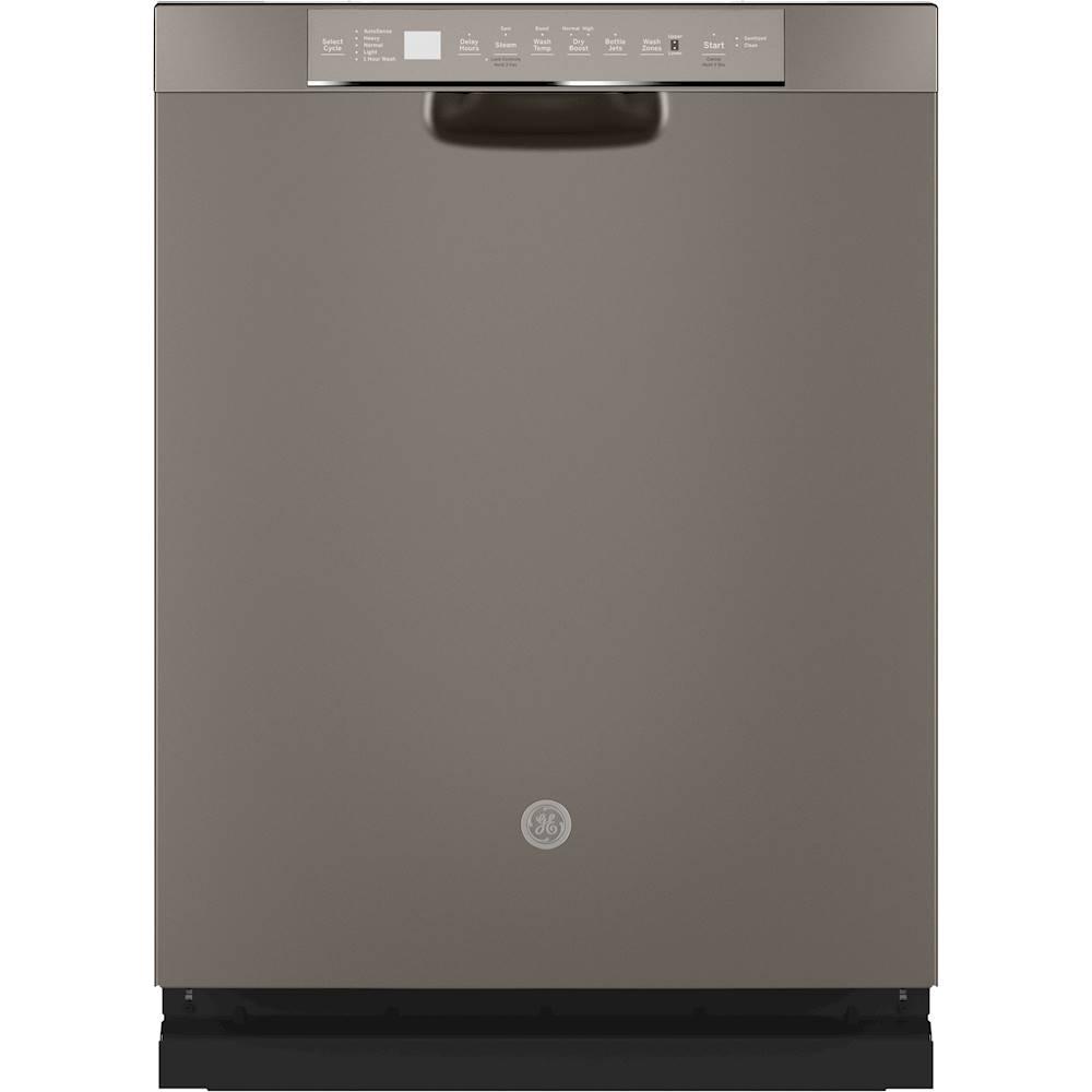 GE – Front Control Built-In Dishwasher with Stainless Steel Tub, 48 dBA – Slate
