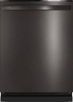 GE - Profile Series Top Control Built-In Dishwasher with Stainless Steel Tub, 3rd Rack, 42dBA - Black stainless steel - Front_Standard