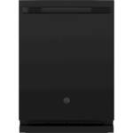GE - Top Control Built-In Dishwasher with Stainless Steel Tub, 3rd Rack, 46dBA - Black - Front_Standard