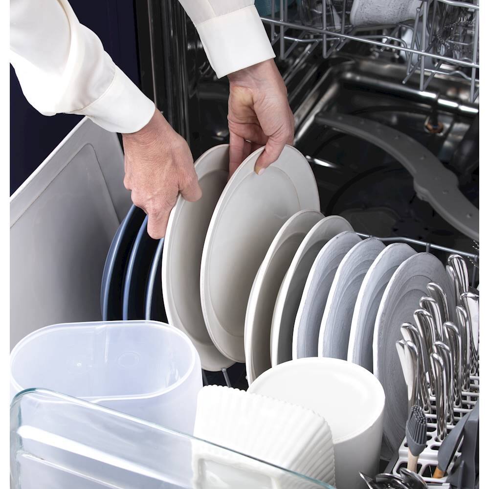Alt View 17. GE - Top Control Built-In Dishwasher with Stainless Steel Tub, 3rd Rack, 46dBA - Black.