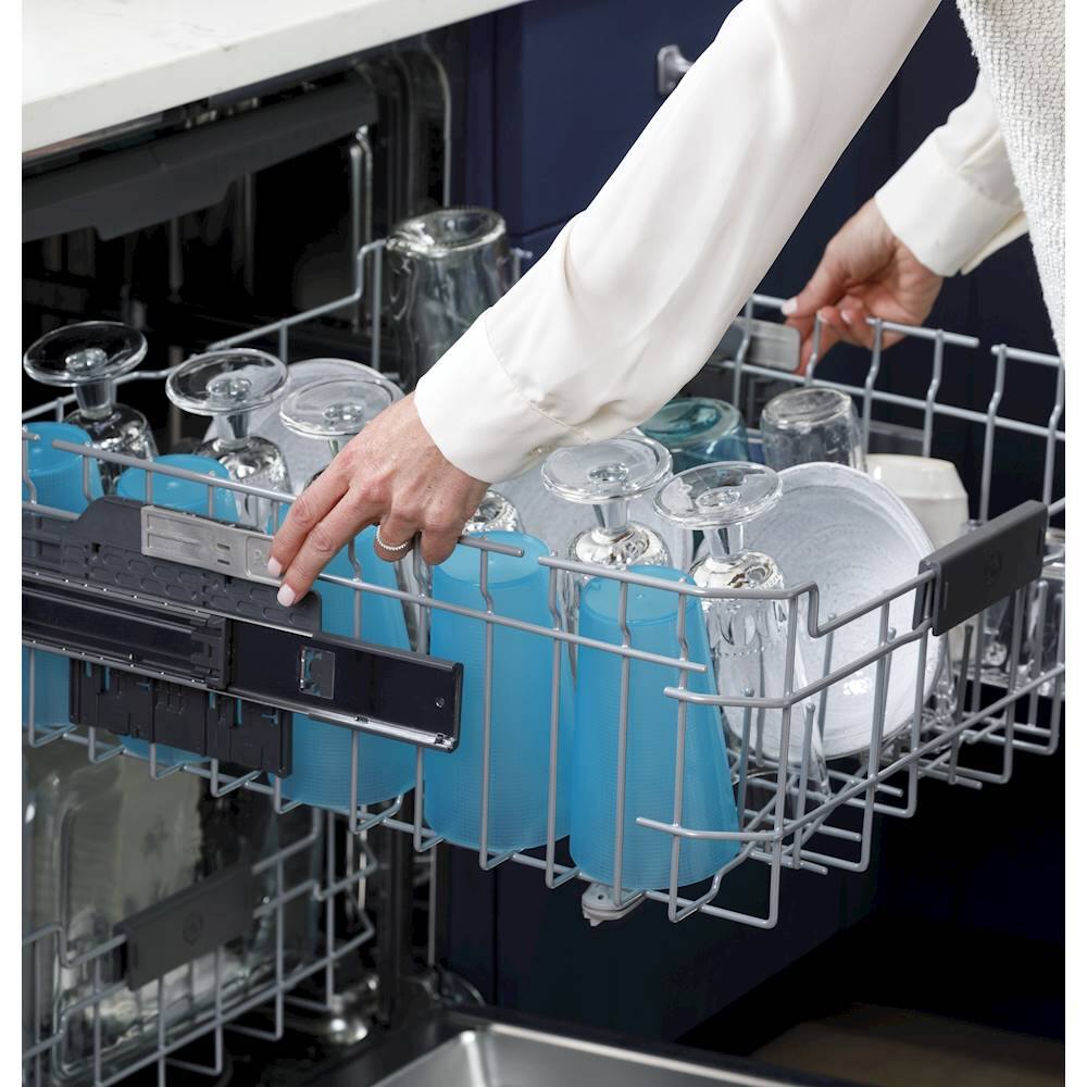 Alt View 18. GE - Top Control Built-In Dishwasher with Stainless Steel Tub, 3rd Rack, 46dBA - Black.