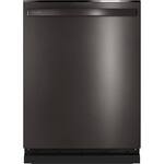 GE - Profile Series Top Control Built-In Dishwasher with Stainless Steel Tub, 3rd Rack, 45dBA - Black stainless steel - Front_Standard
