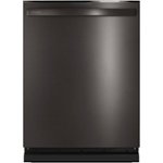 Front. GE Profile - Top Control Built-In Dishwasher with Stainless Steel Tub, 3rd Rack, 45dBA - Black Stainless Steel.