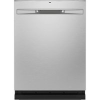 GE - Stainless Steel Interior Fingerprint Resistant Dishwasher with Hidden Controls - Stainless steel - Front_Zoom