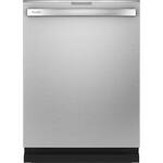 GE - Profile Series Hidden Control Built-In Dishwasher with Stainless Steel Tub, Fingerprint Resistance, 3rd Rack, 45 dBA - Stainless steel - Front_Standard