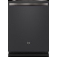 GE - Top Control Built-In Dishwasher with Stainless Steel Tub, 3rd Rack, 46dBA - Black Slate - Front_Zoom