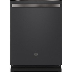 GE - Front Control Dishwasher with Stainless Steel Interior with Sanitize Cycle - Slate