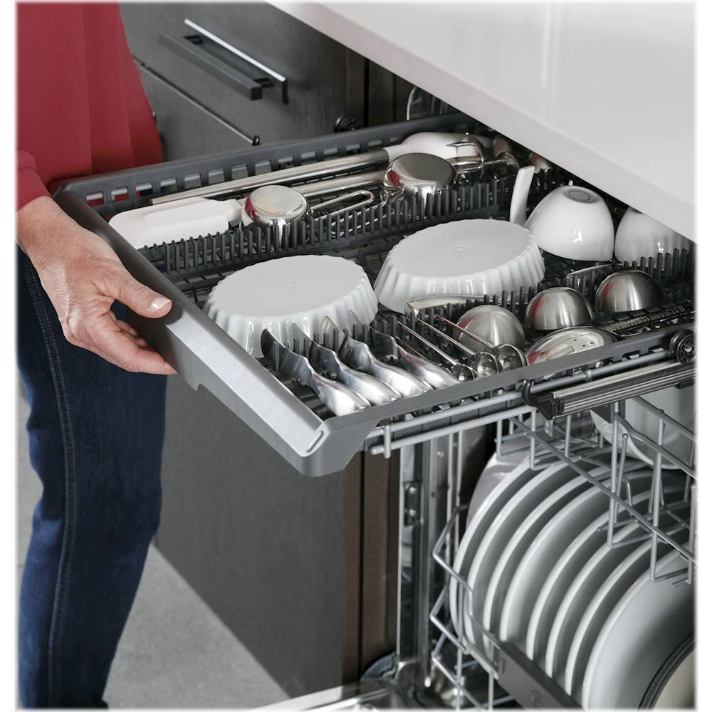 Alt View 16. GE Profile - Stainless Steel Interior Fingerprint Resistant Dishwasher with Hidden Controls - Stainless steel.