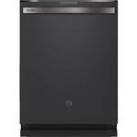 GE - Profile Series Top Control Built-In Dishwasher with Stainless Steel Tub, 3rd Rack, 45dBA - Black Slate - Front_Standard