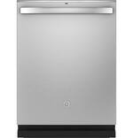 GE - Top Control Built-In Dishwasher with Stainless Steel Tub, 48dBA - Stainless steel - Front_Standard
