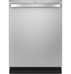Front. GE - Top Control Built-In Dishwasher with Stainless Steel Tub, 48dBA - Stainless Steel.