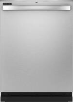 GE - Top Control Built-In Dishwasher with Stainless Steel Tub, 50dBA - Stainless steel - Front_Standard