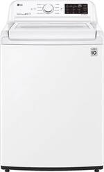 LG - 4.5 Cu. Ft. 8-Cycle High-Efficiency Top Load Washer with 6Motion Technology - White - Front_Standard