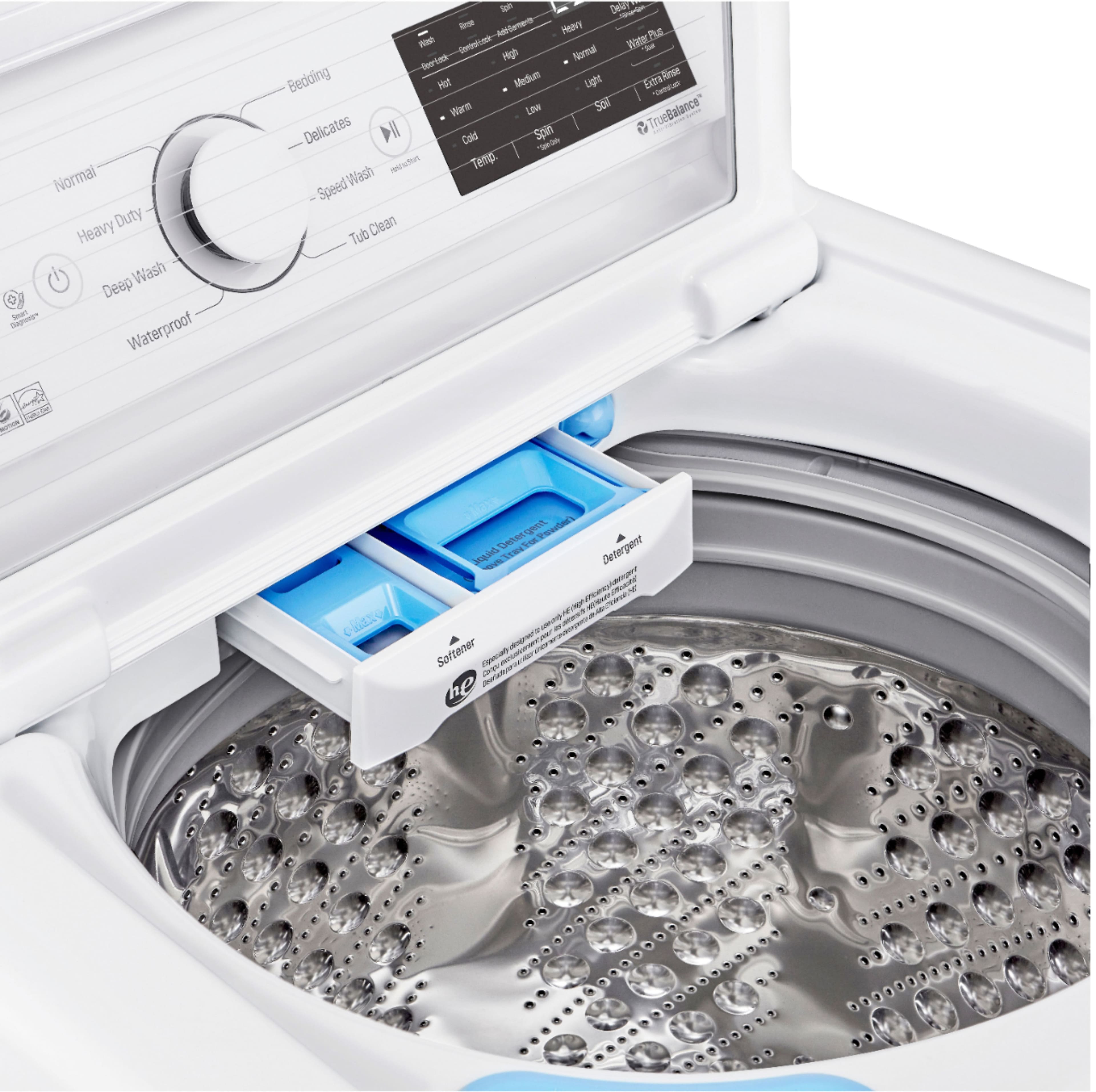 Alt View 12. LG - 4.5 Cu. Ft. High-Efficiency Top Load Washer with TurboDrum Technology - White.