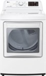 Front. LG - 7.3 Cu. Ft. Electric Dryer with Sensor Dry.