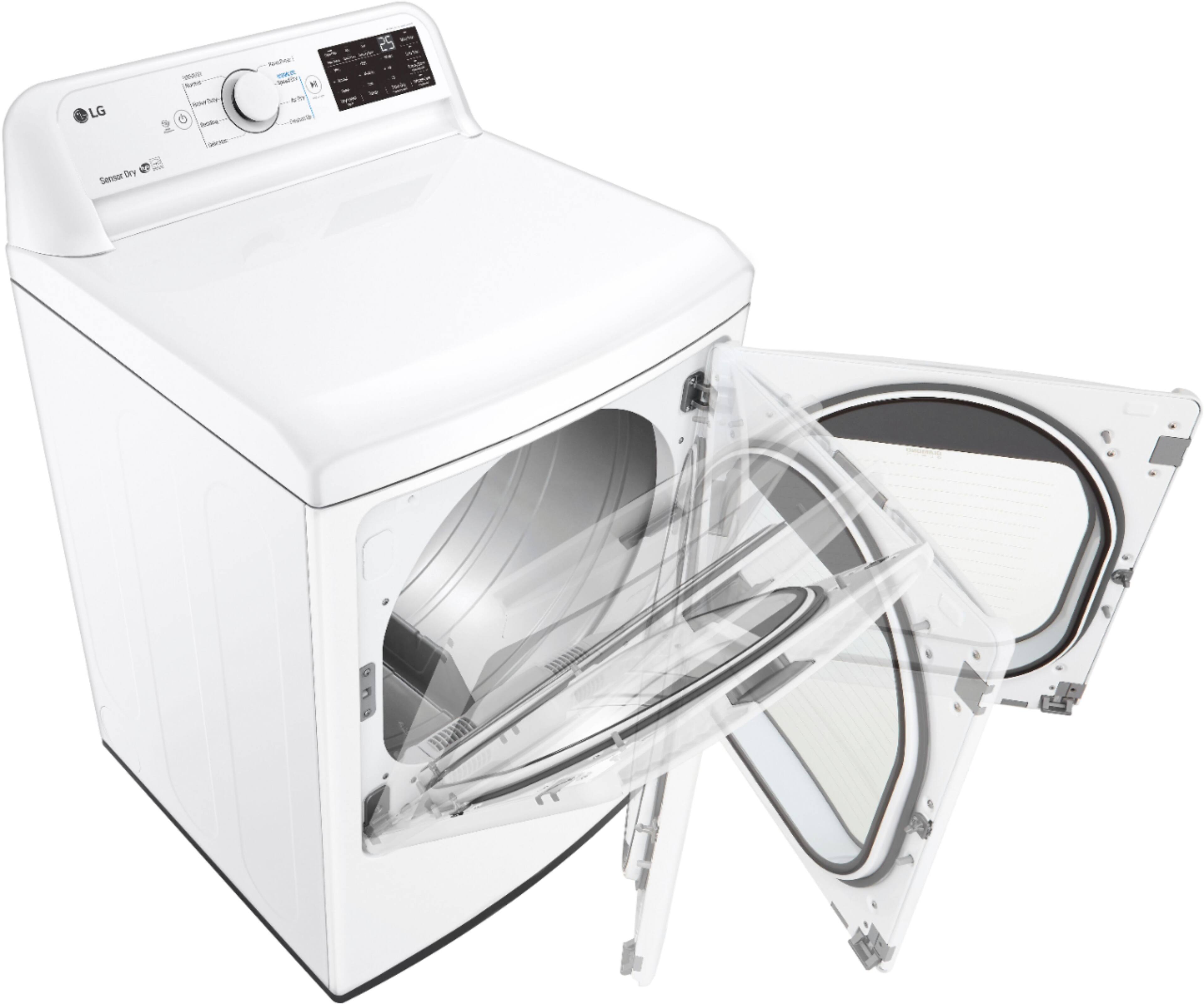 LG 7.3 Cu. Ft. 8-Cycle Gas Dryer with Sensor Dry White DLG7061WE - Best Buy