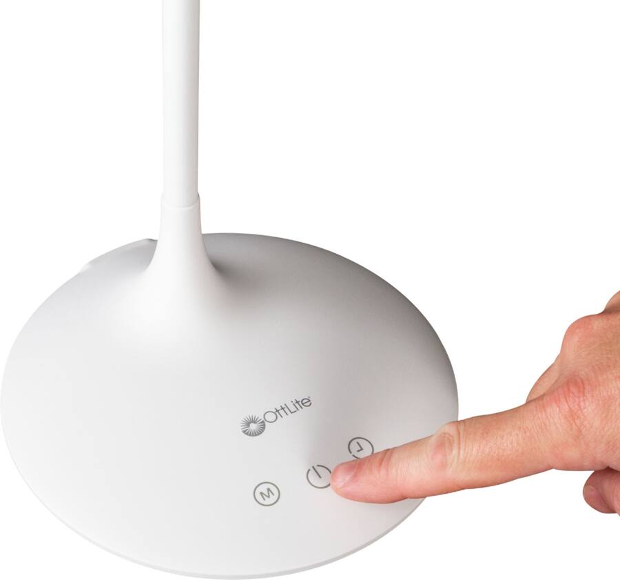 OttLite Pivot Dual Pivoting Shade LED Desk Lamp w/ Brightness