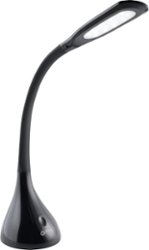 OttLite - Creative Curves LED Desk Lamp with Four Brightness Settings, Adjustable Height and Clear Sun Technology - Black - Angle_Zoom