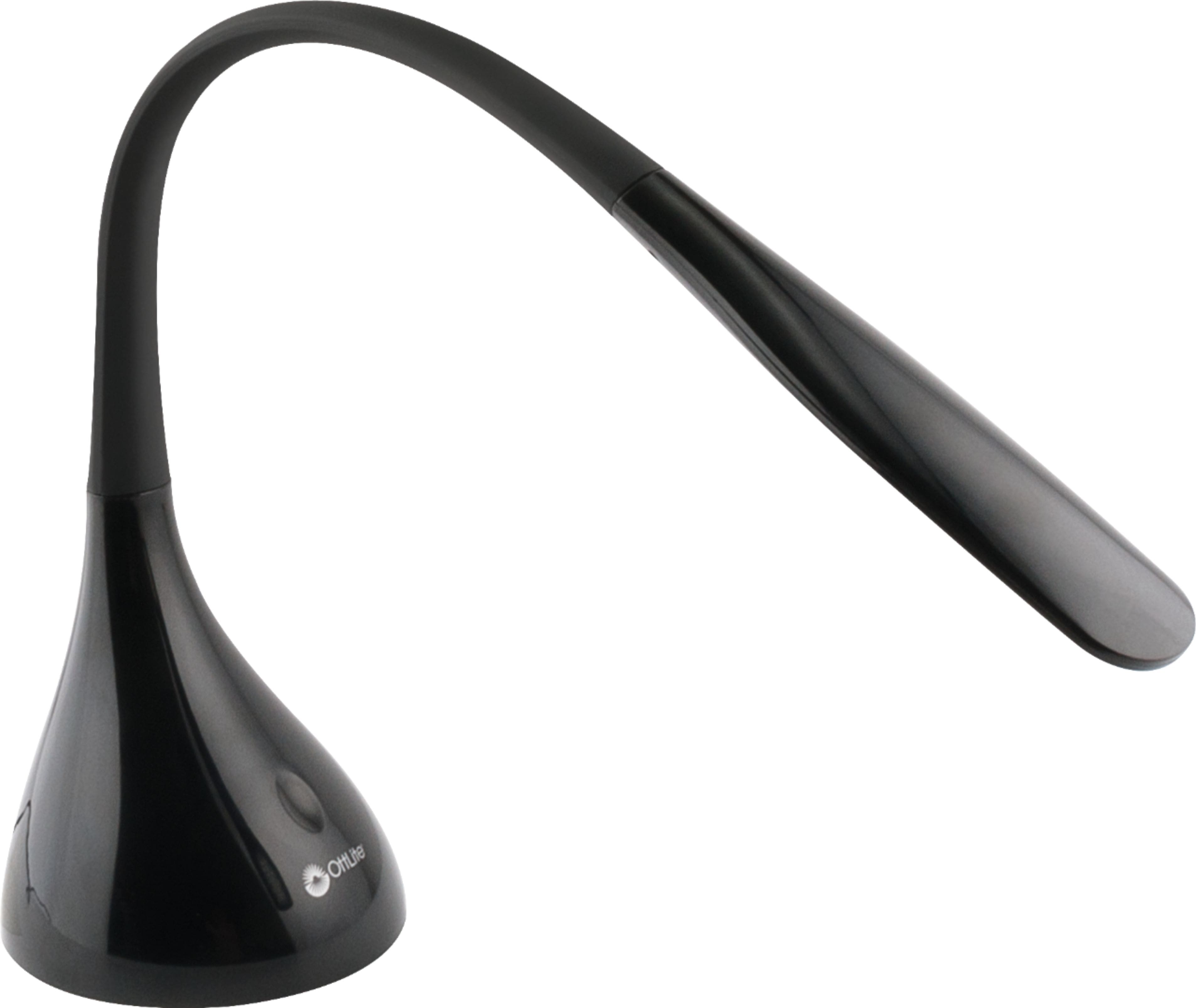 Alt View 11. OttLite - Creative Curves LED Desk Lamp with Four Brightness Settings, Adjustable Height and Clear Sun Technology - Black.
