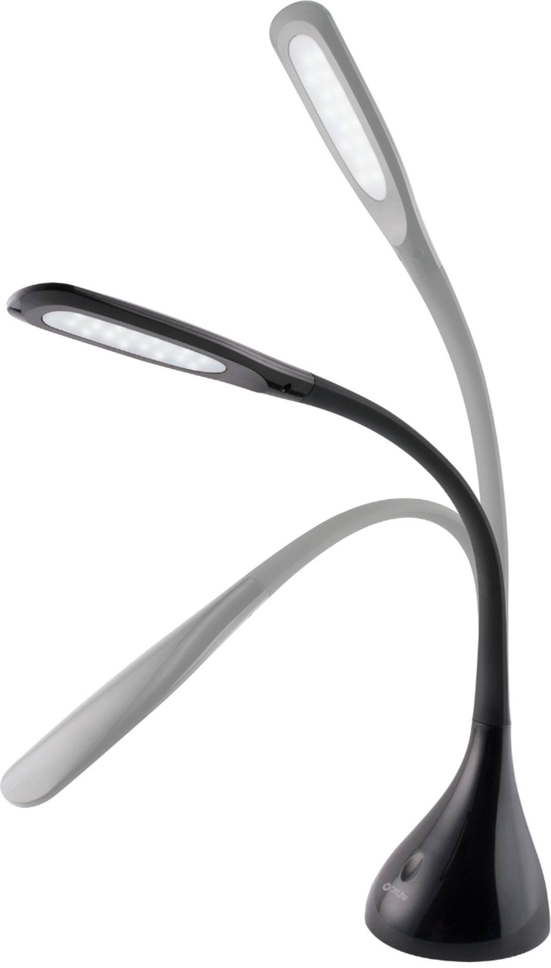 Alt View 12. OttLite - Creative Curves LED Desk Lamp with Four Brightness Settings, Adjustable Height and Clear Sun Technology - Black.