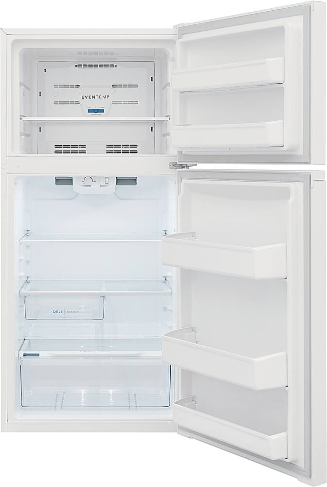 Alt View 4. Frigidaire - 13.9 Cu. Ft. Top-Freezer Refrigerator - White.