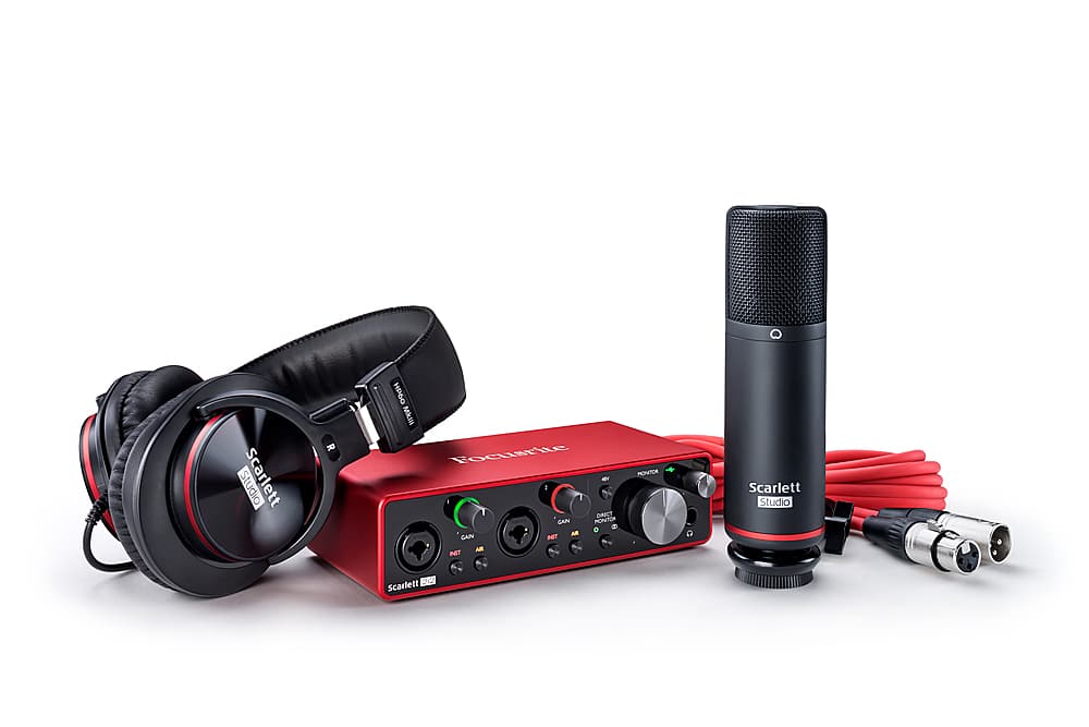 Focusrite Scarlett 2i2 3rd Gen USB Audio Interface Bundle with Adam Audio  T8V