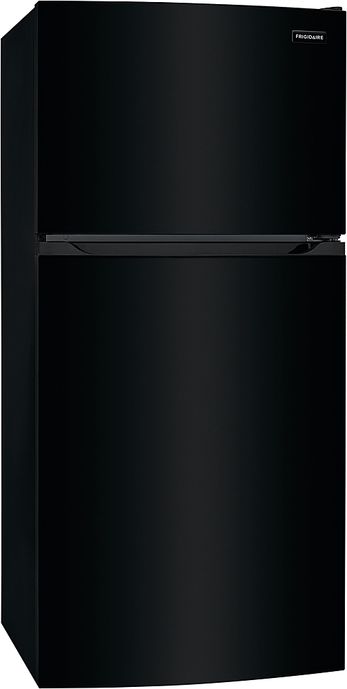 Angle View: Frigidaire - 13.9 Cu. Ft. Top-Freezer Refrigerator - Black