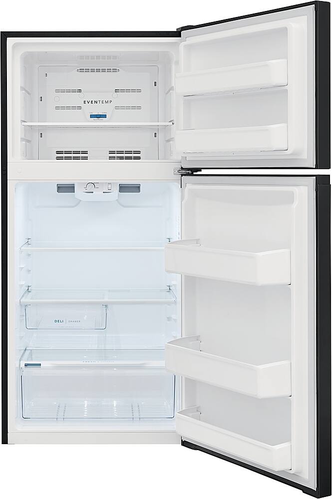 Alt View 12. Frigidaire - 13.9 Cu. Ft. Top-Freezer Refrigerator - Black.