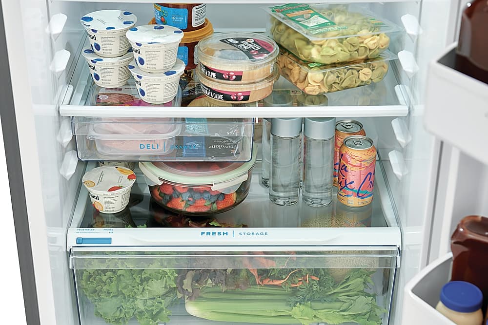 Alt View 4. Frigidaire - 13.9 Cu. Ft. Top-Freezer Refrigerator - Black.