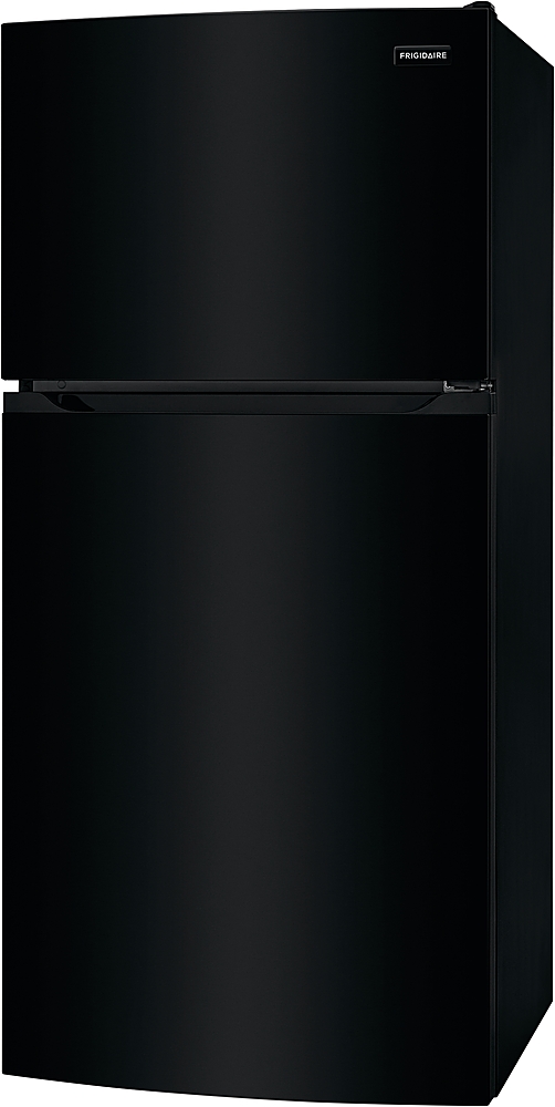 Left View: Frigidaire - 13.9 Cu. Ft. Top-Freezer Refrigerator - Black