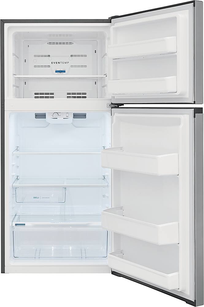 Alt View 11. Frigidaire - 13.9 Cu. Ft. Top-Freezer Refrigerator - Brushed Steel.