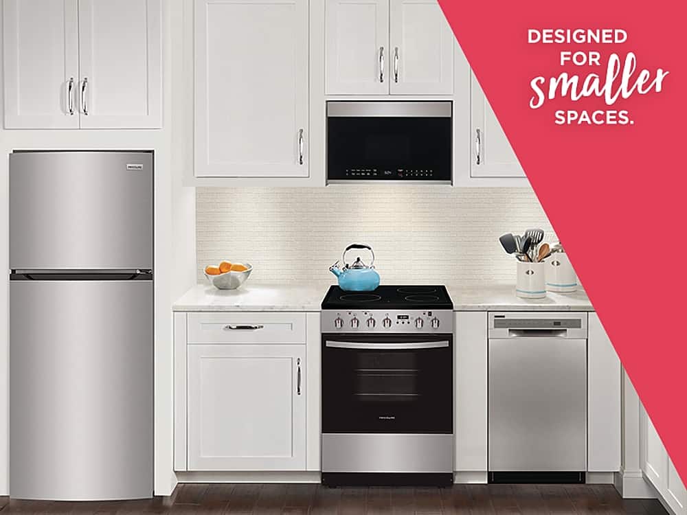 Alt View 13. Frigidaire - 13.9 Cu. Ft. Top-Freezer Refrigerator - Brushed Steel.