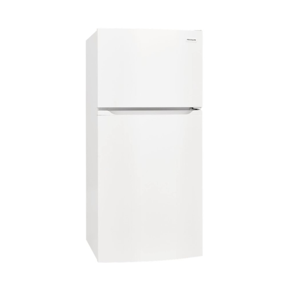 Left View: GE - 15.6 Cu. Ft. Top-Freezer Refrigerator - White