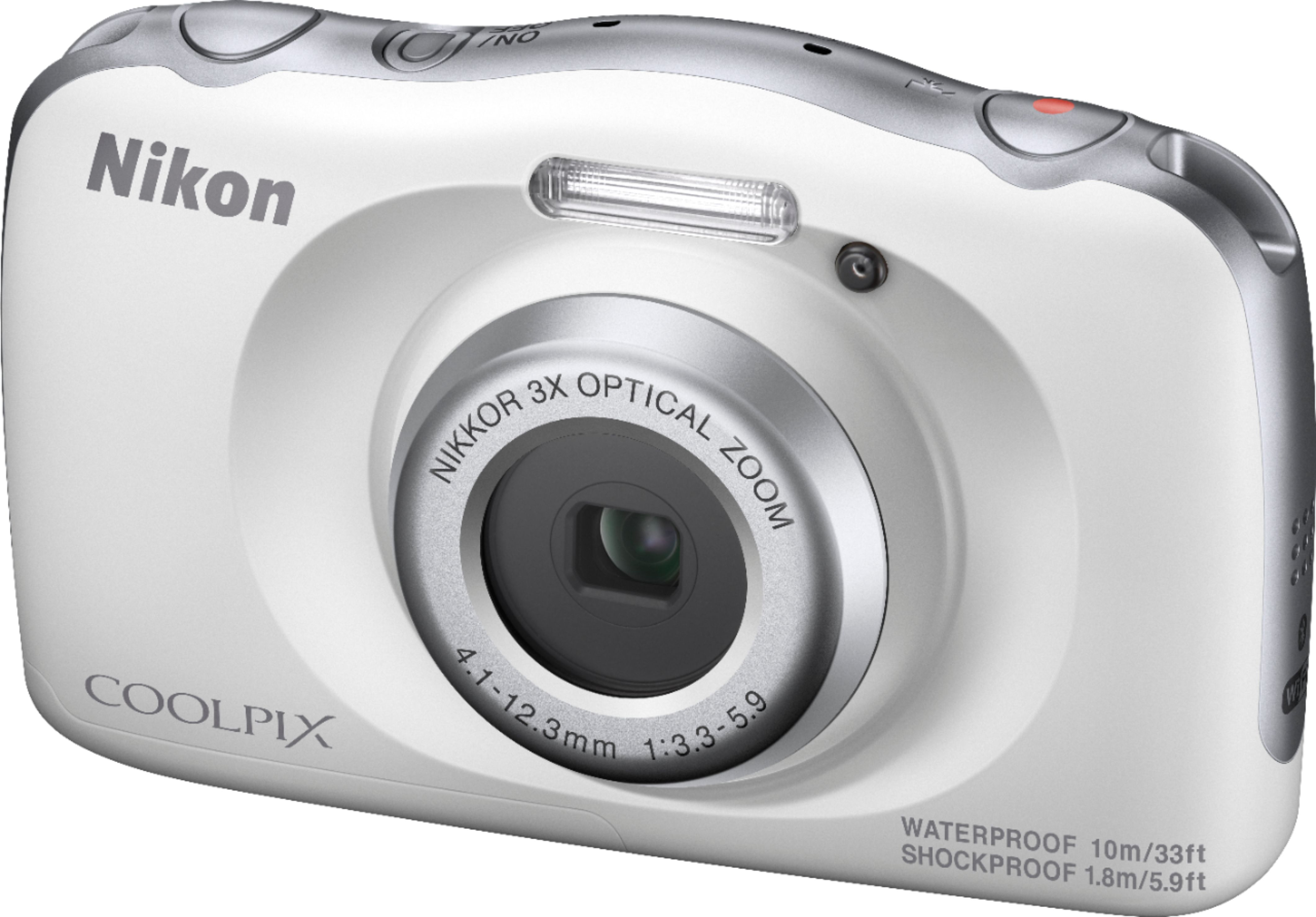 Left View: Nikon - Coolpix W150 13.2-Megapixel Digital Camera - White
