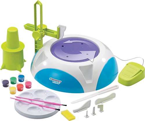 Discovery Kids Motorized Pottery Wheel Foot Pedal Craft Sculpting kit Child  Fun