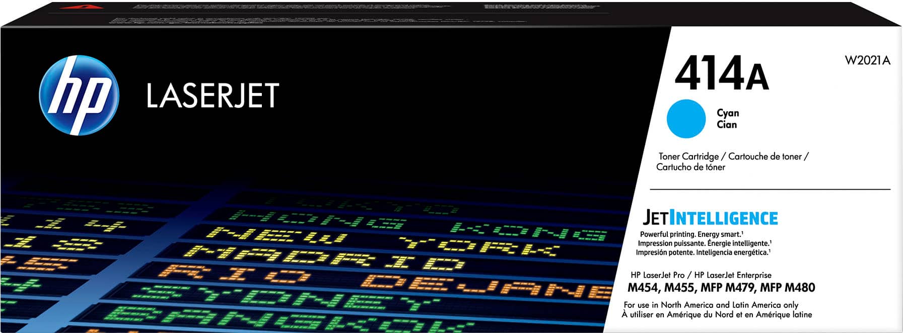 Front. HP - 414A Standard Capacity Toner Cartridge - Cyan.