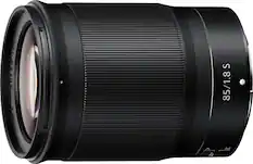 Front. Nikon - NIKKOR Z 85mm f/1.8 S Telephoto Lens for Nikon Z Cameras - Black.