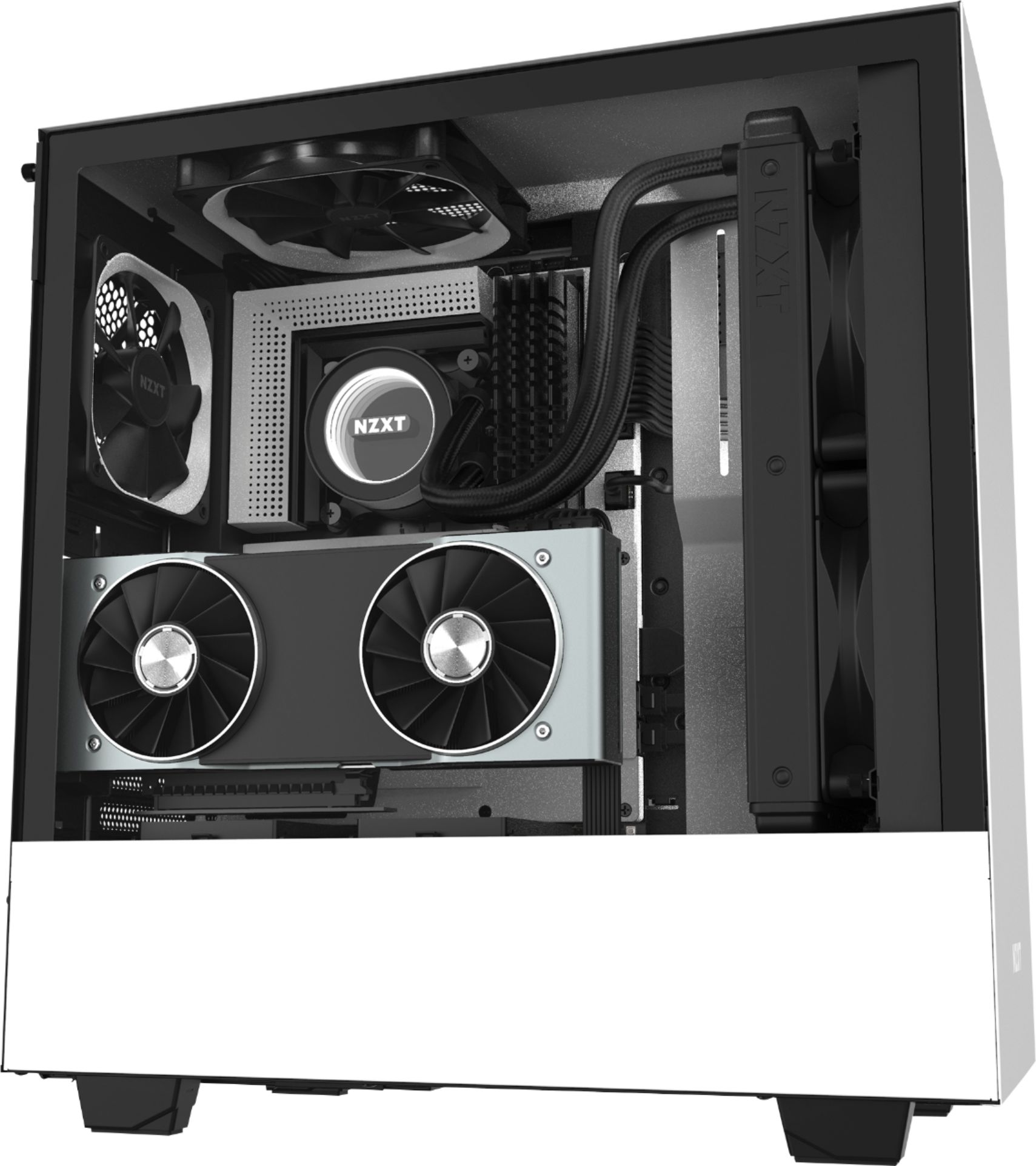 Fru Gå forud Eventyrer Best Buy: NZXT H510i Compact ATX Mid-Tower Case with RGB Lighting Matte  White CA-H510I-W1