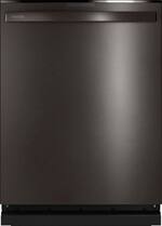 GE - Profile Series Top Control Built-In Dishwasher with Stainless Steel Tub, 3rd Rack, 39dBA - Black stainless steel - Front_Standard