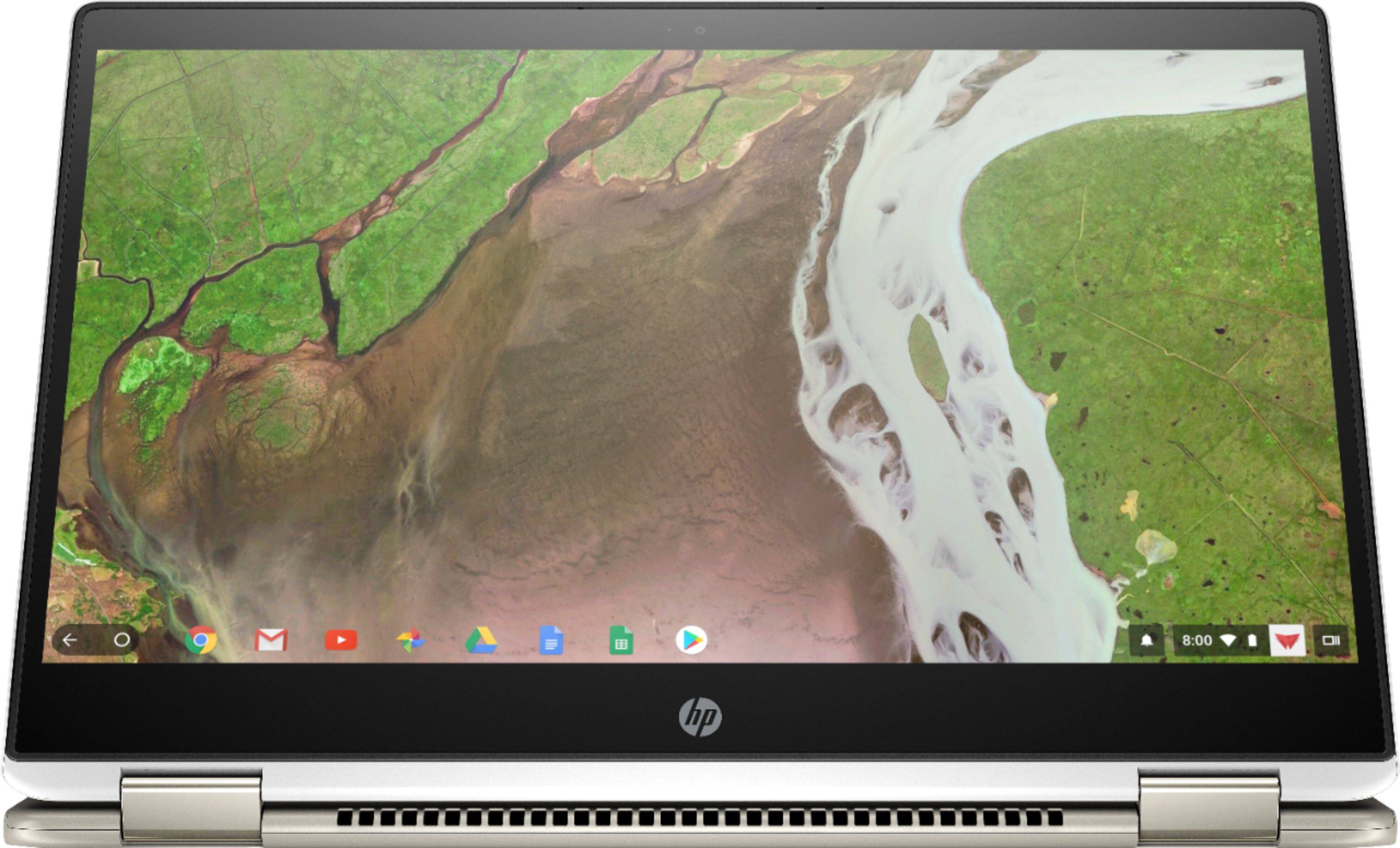 Alt View 10. HP - 2-in-1 14" Touch-Screen Chromebook - Intel Core i3 - 8GB Memory - 64GB eMMC Flash Memory.